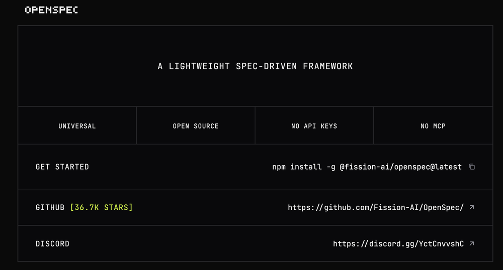 OpenSpec Screenshot 1