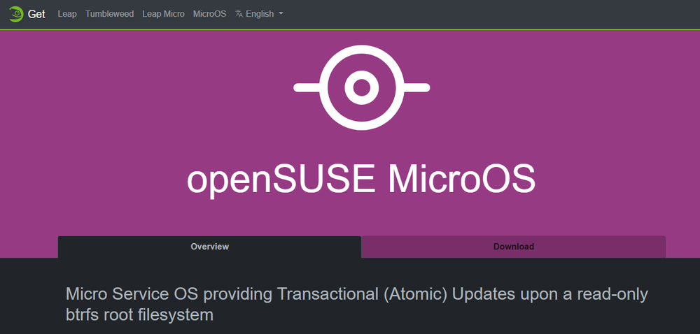 openSUSE MicroOS Screenshot 1