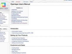 Online manual at www.opentaps.org/docs/