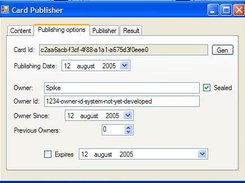 Publishing a card with the CardPublisher.