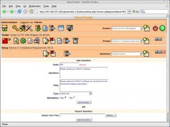 Add a question to your request for tender template