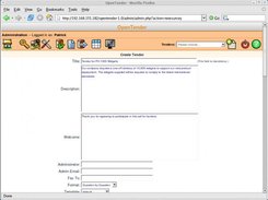Define a new Request for Tender entry