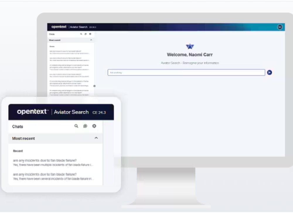OpenText Aviator Search Screenshot 1