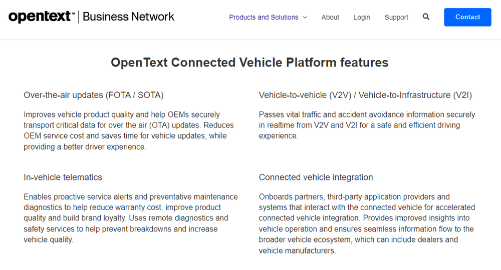 OpenText Connected Vehicle Platform Screenshot 1