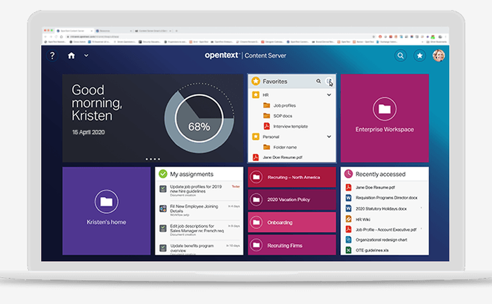 OpenText Core Content Management Screenshot 1