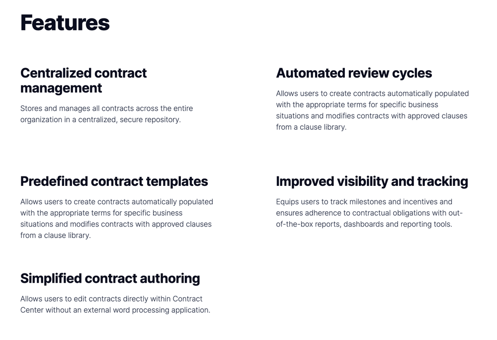 OpenText Contract Center Screenshot 1