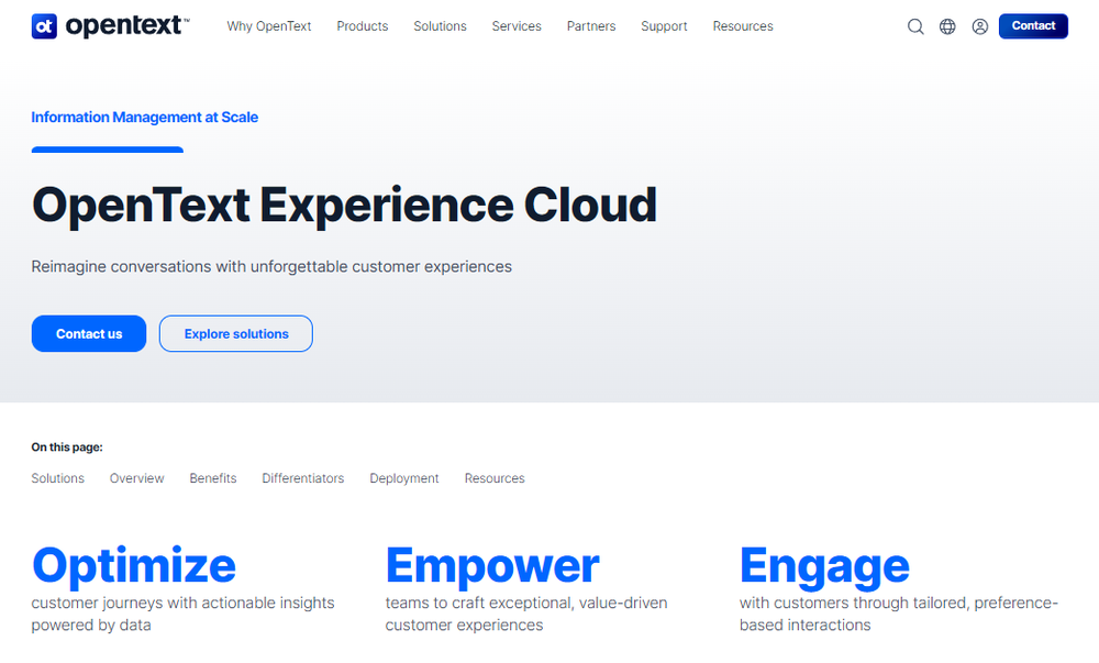 OpenText Experience Cloud Screenshot 1