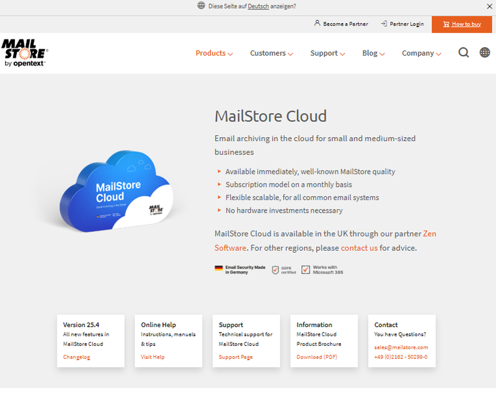 OpenText MailStore Cloud Archive Screenshot 1
