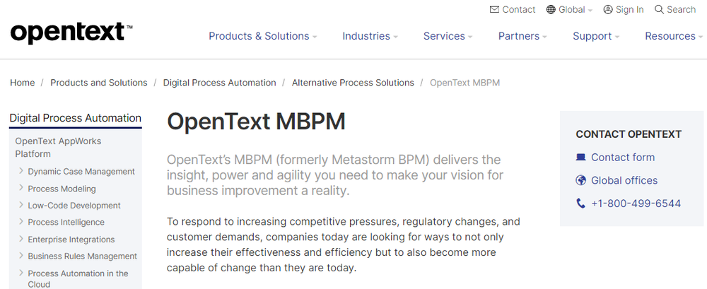 OpenText MBPM Screenshot 1