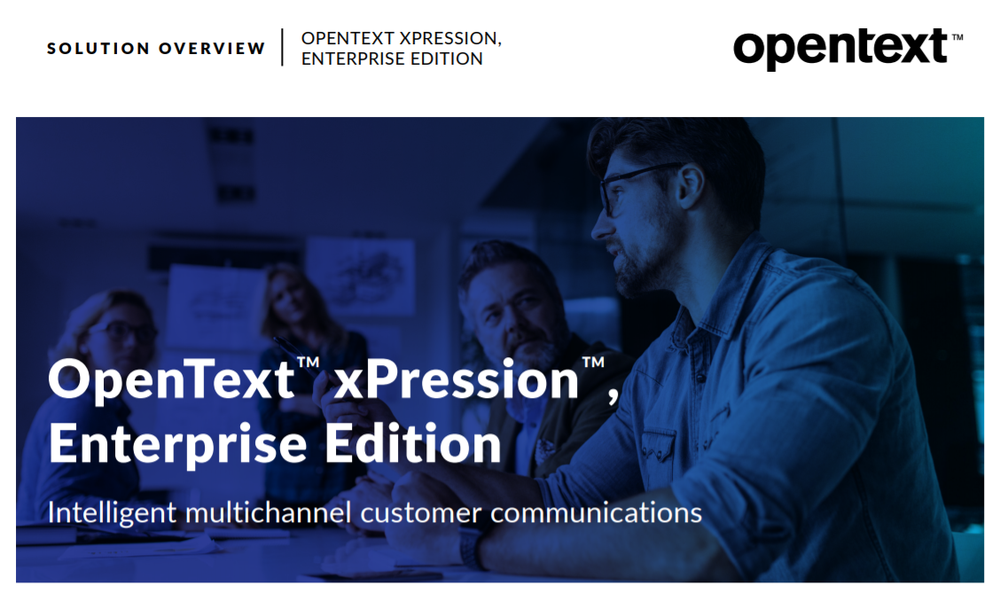 OpenText xPression Screenshot 1