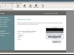 Login screen the user sees