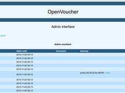 Voucher list in the admin interface