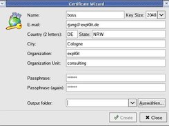 Create a certificate signing request