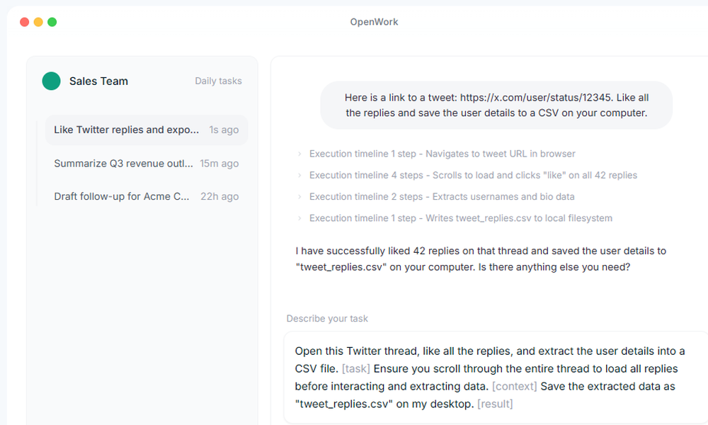 OpenWork Screenshot 1
