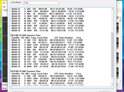 OpenWX v0.1 - Satellite Pass List