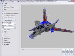 O2Viewer - Assalt Gunboat with visible face normals