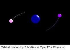 Orbitol motion with trailing effect in Oper17's Physicist