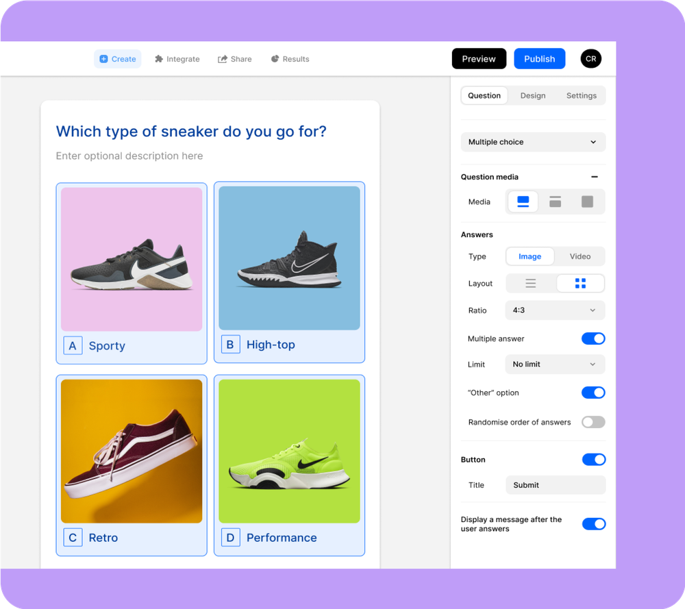 Opinion Stage visual builder