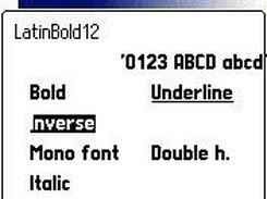 OPL running font test app on Series 60 phone