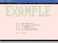 initial screen with example interface
