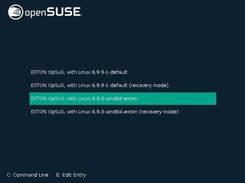 EXTON OpSuS boot from hard drive