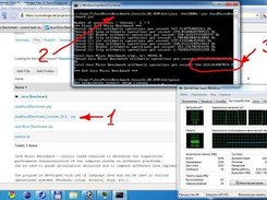 3)Console result of the test of productivity of the computer