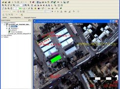 An image has been loaded, geo-referenced and then annotated