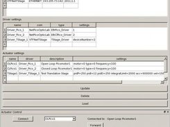 Motor configuration window