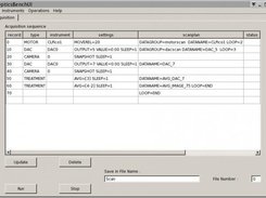 Acquisition configuration window