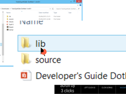 Used as a mouse to click on magnified folder