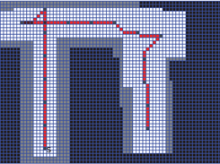 Optimal exploration path for the initial position 1 of the indoor environment