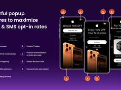 Powerful popup features to maximize email & SMS opt-in rates.