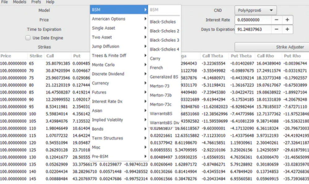 Options-Quant Matrix Screenshot 1