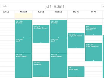 Schedule content just like calendar events for your screens