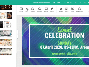 Canvas online editor to adapt any of 500+ templates ready to use