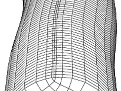 Initial mesh for buckling of a short rod with small inital perturbation based on the 1st eigenvector