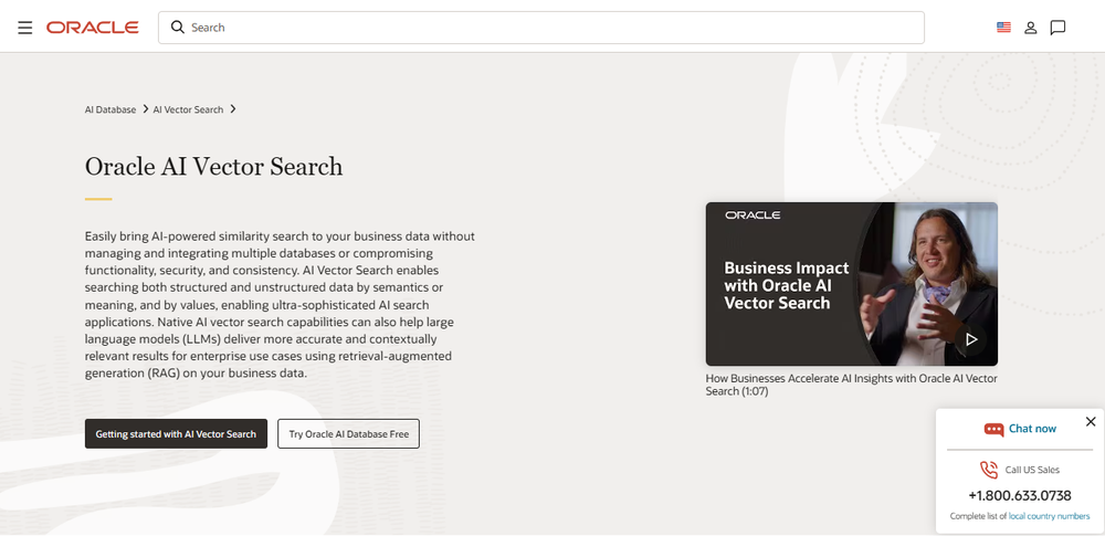 Oracle AI Vector Search Screenshot 1