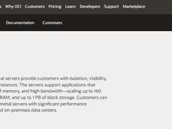 Oracle Bare Metal Servers Screenshot 1