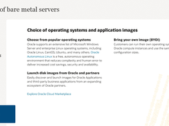 Oracle Bare Metal Servers Screenshot 1