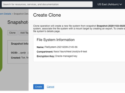 Oracle Cloud Infrastructure File Storage Screenshot 1