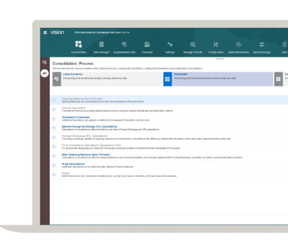 Oracle Financial Consolidation and Close Screenshot 1