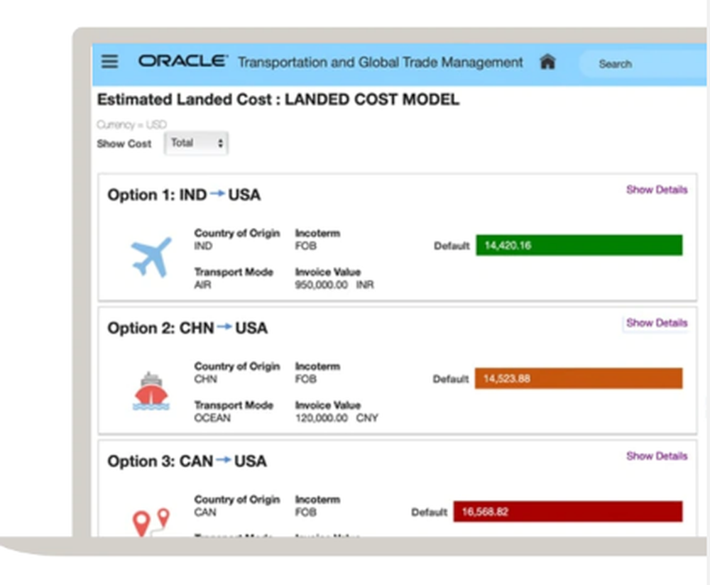 Oracle Global Trade Management Screenshot 1