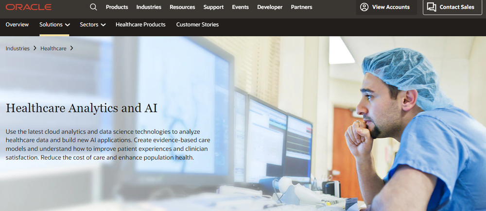 Oracle Healthcare Analytics Screenshot 1
