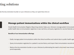 Oracle Health Immunization Management Screenshot 1