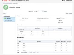 Oracle In-Memory Cost Management Screenshot 1