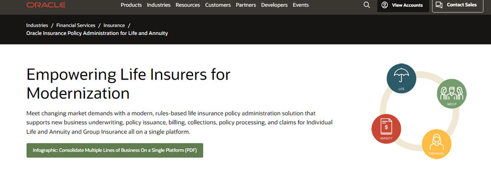 Oracle Insurance Policy Administration  Screenshot 1