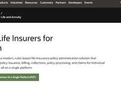 Oracle Insurance Policy Administration  Screenshot 1