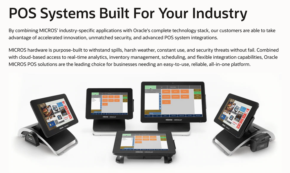 Oracle MICROS POS Screenshot 1