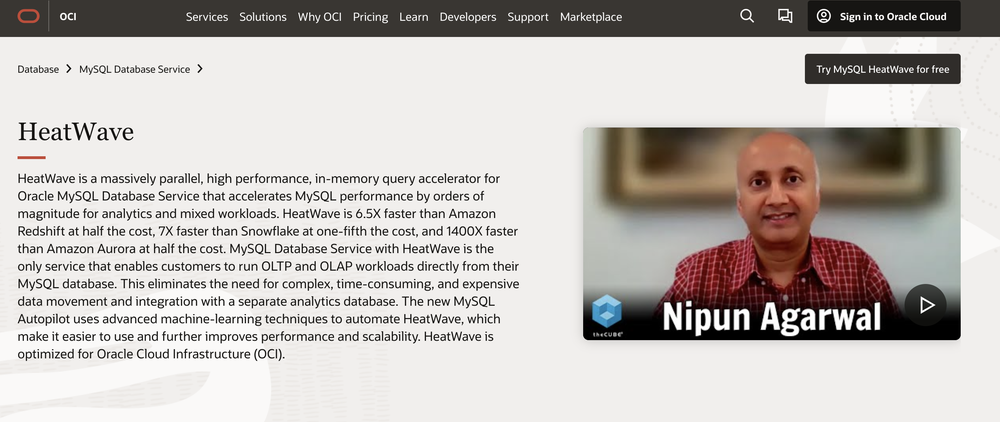 Oracle MySQL HeatWave Screenshot 1