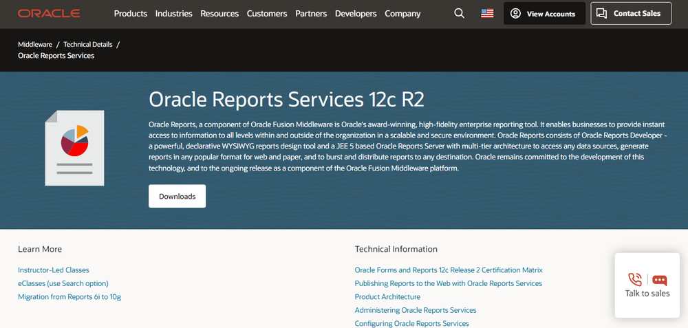 Oracle Reports Screenshot 1